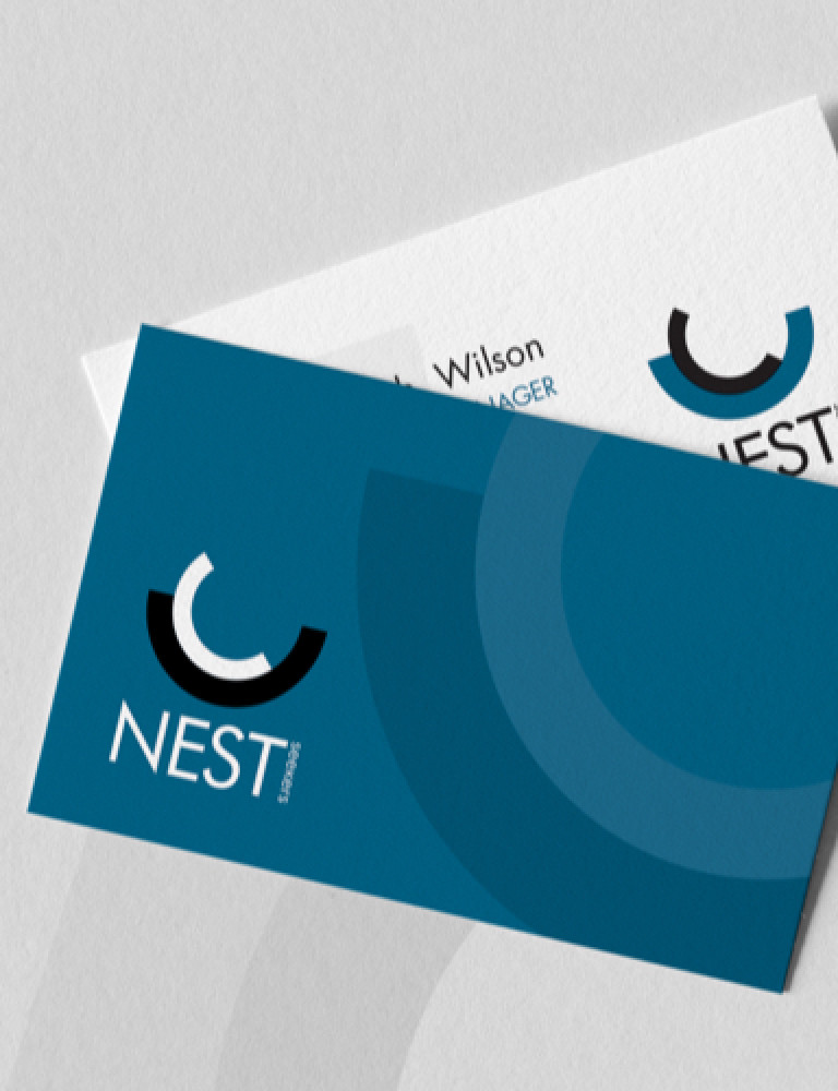 logo brand design nest