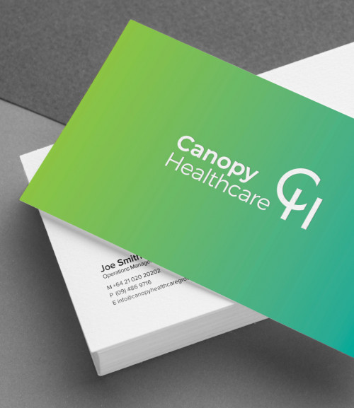 branding canopy healthcare business cards