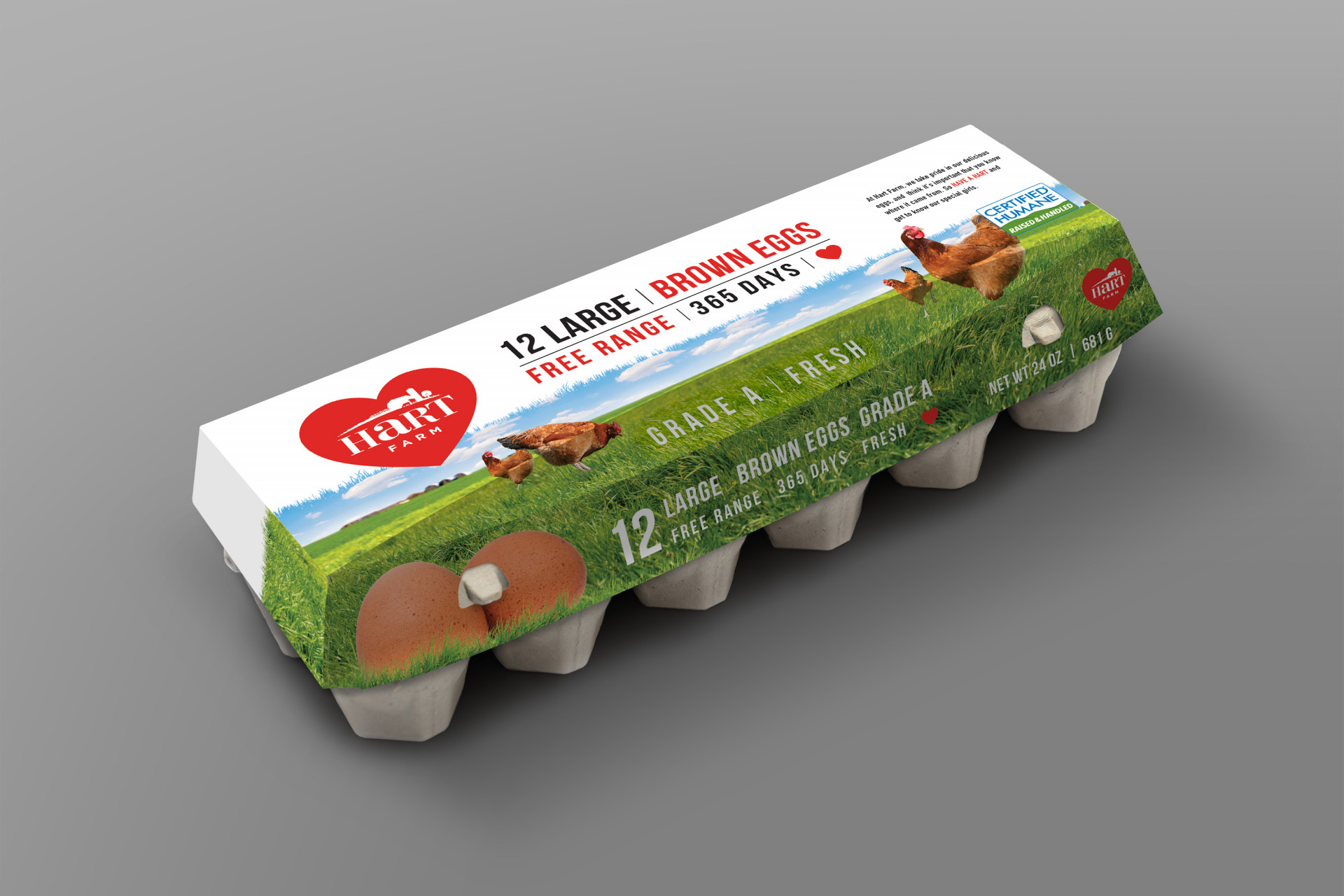 egg carton design hart dairy