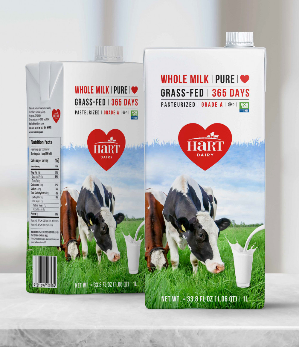 graphic design hart dairy package