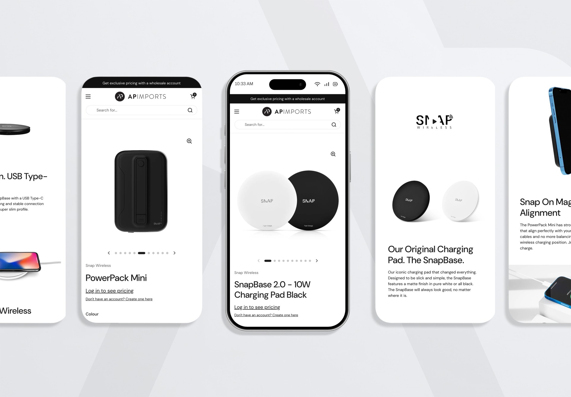 Toast AP imports shopify mobile snap products