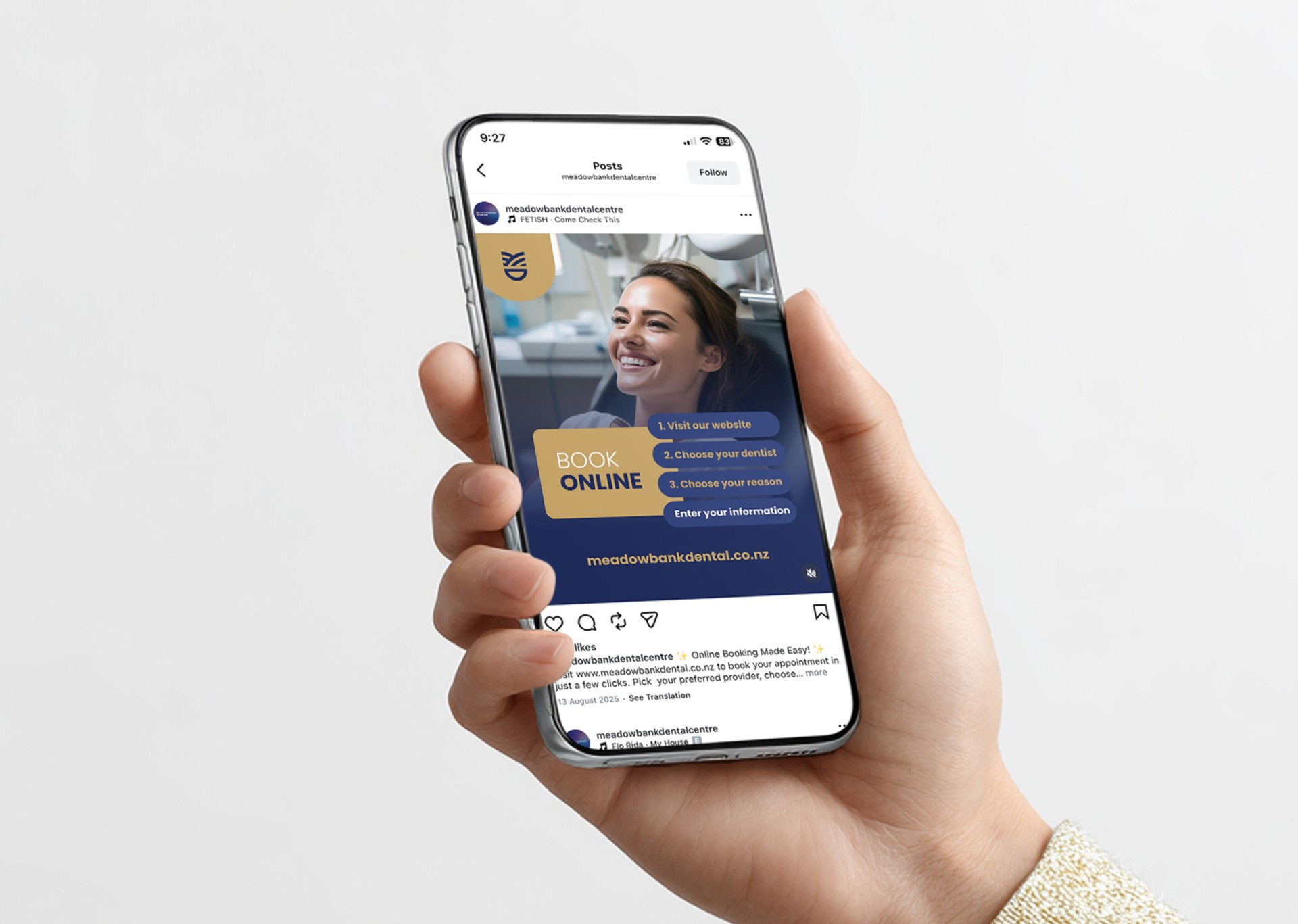 toast meadowbank dental instagram ad post