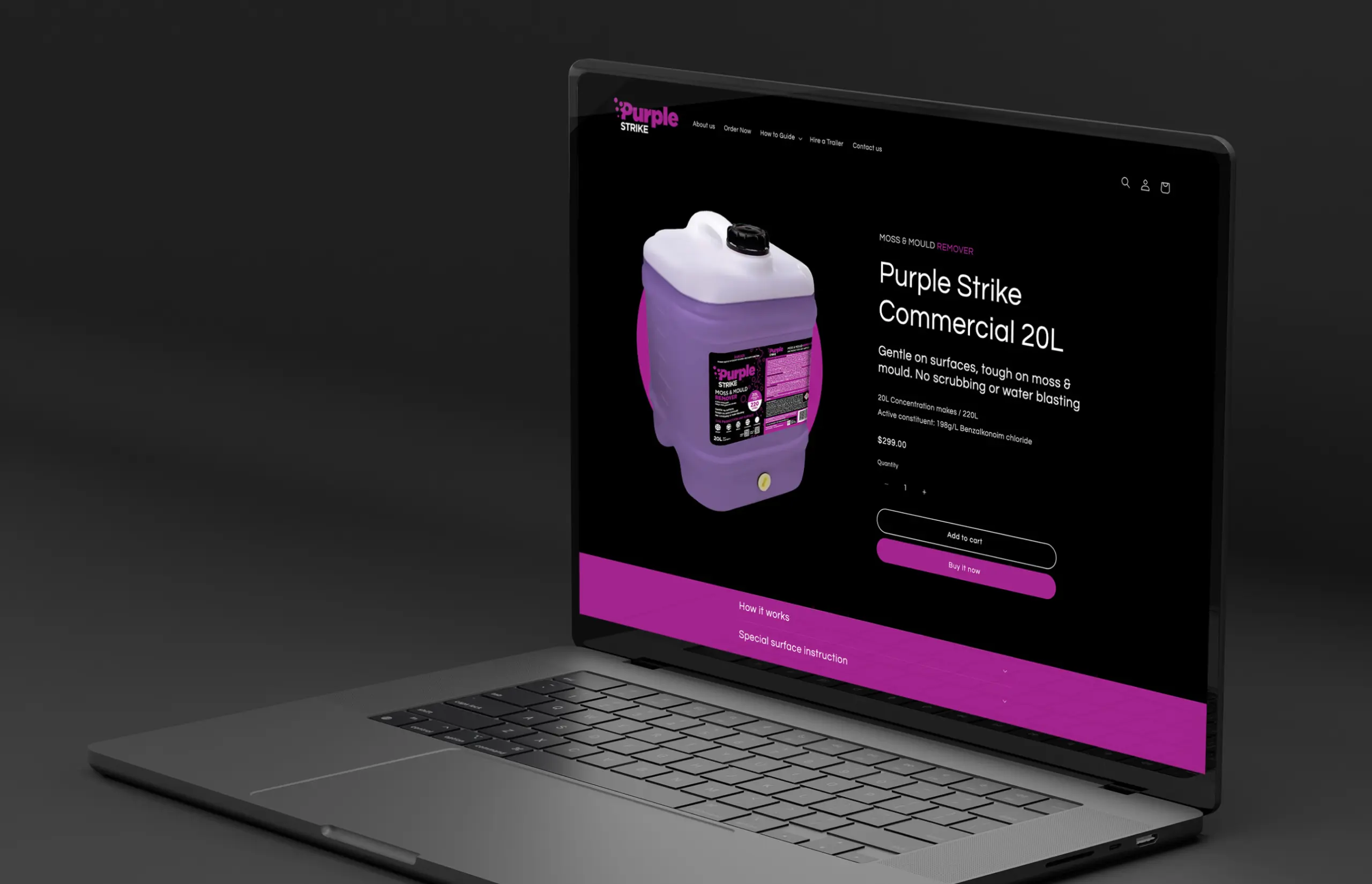Toast Purplestrike Branding shopify website development